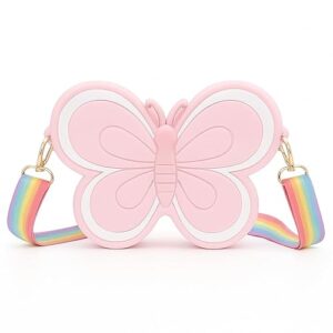 Portable Cute Phone Sling Bag Small Casual Utility Bag Popillon Cartoon Crossbody Purse Mini Mobile Pouch Picnic Bags Kids for School, College and Office, Multicolor