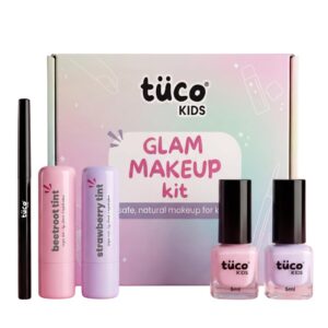 Tuco® Kids Makeup Box for Kids Girls | Organic Safe Makeup Kit | Return Birthday Gift for 4-15 Yrs | Travel Friendly & Cruelty-Free