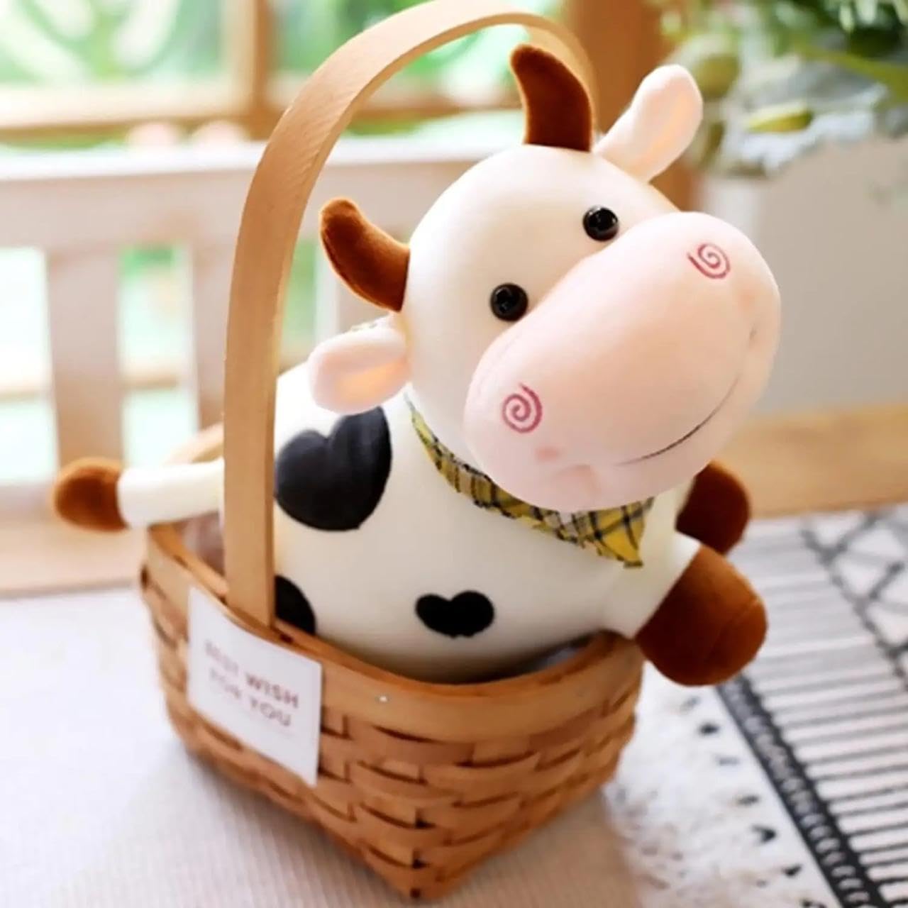 SCOOBA Super Soft 30cm Small White Color Cow Soft Toy - Polyfill Washable Cuddly Soft Plush Toy - Helps to Learn Role Play - Image 3