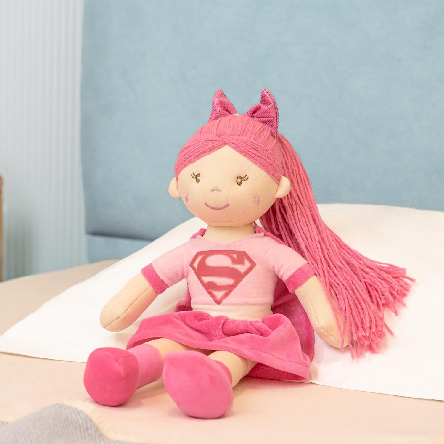 Mirada Super Girl Doll for Baby Girls/Kids | Washable & Super Soft Fabric Body | Stuffed Plush - 38cm - Image 3