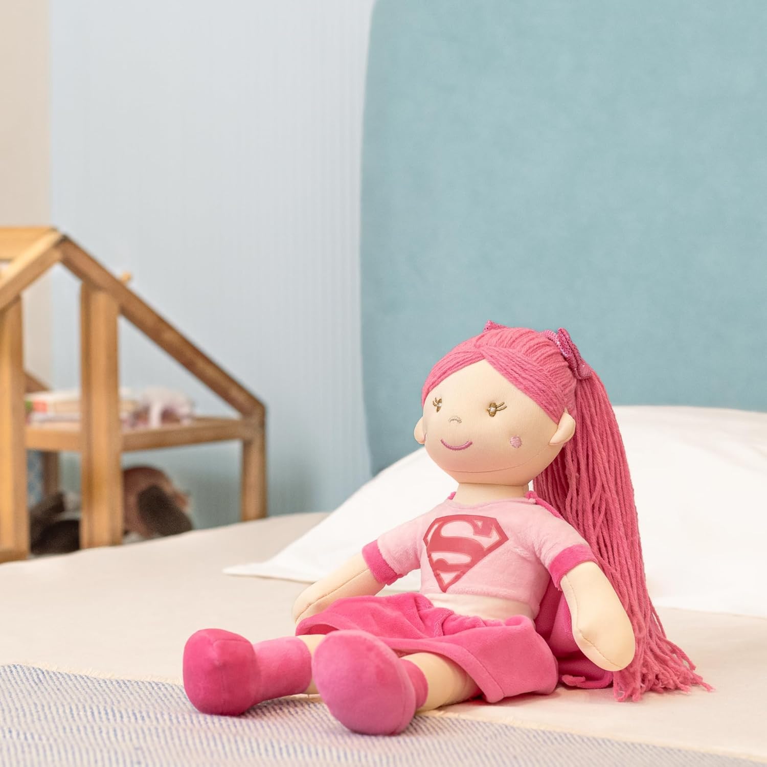 Mirada Super Girl Doll for Baby Girls/Kids | Washable & Super Soft Fabric Body | Stuffed Plush - 38cm - Image 4