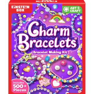 EINSTEIN BOX Bracelet Making Set for Girls 6 to 14 Years Olds with Beads & Charms | Toys & Birthday Gift Ideas for Girls 6,7,8,9,10,11,12,13,14 Years Old |