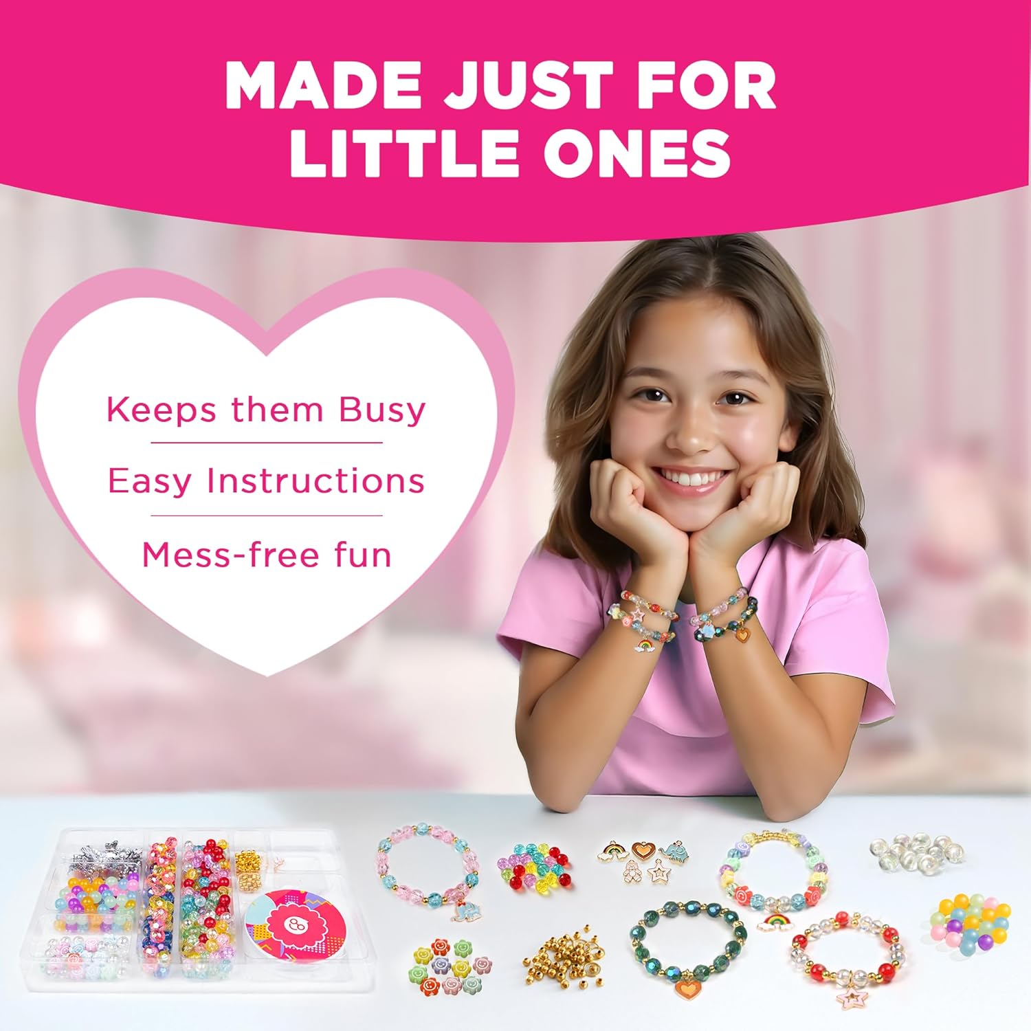EINSTEIN BOX Bracelet Making Set for Girls 6 to 14 Years Olds with Beads & Charms | Toys & Birthday Gift Ideas for Girls 6,7,8,9,10,11,12,13,14 Years Old | - Image 5