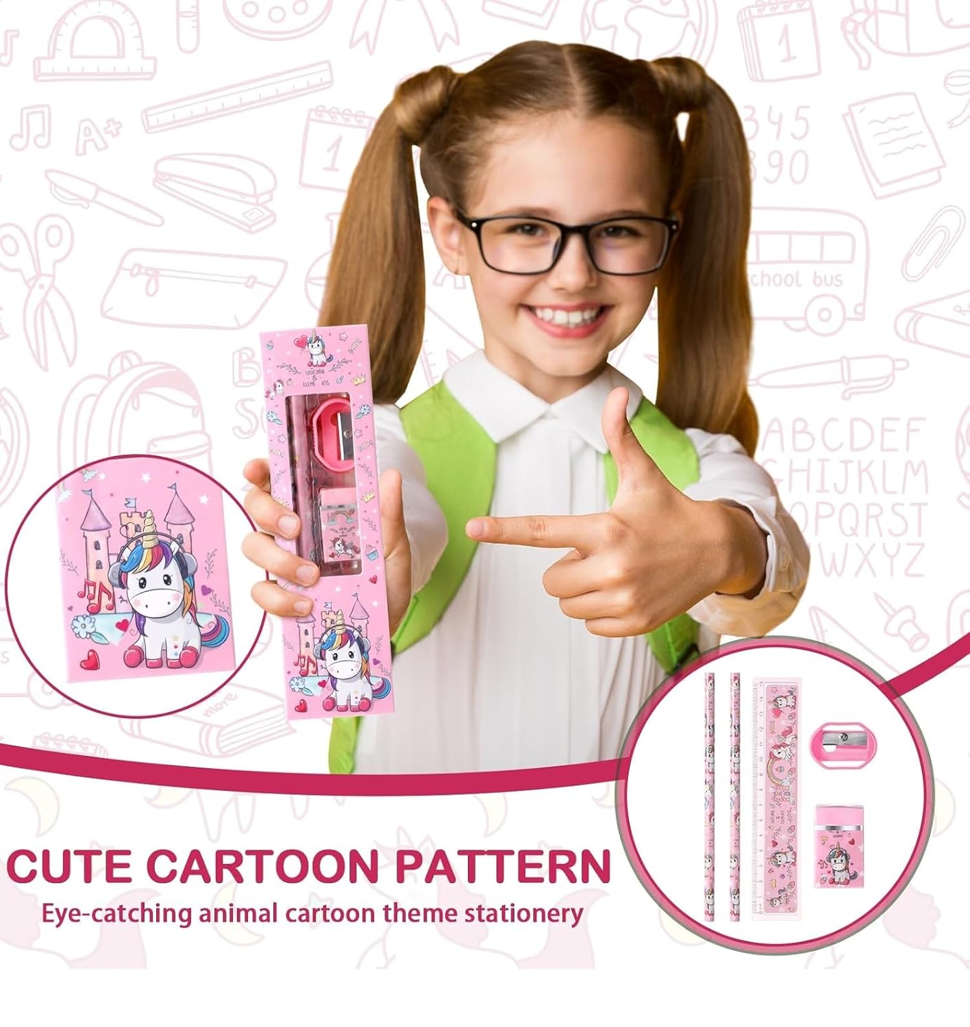 12pcs Stationery Set for Return Gifts Birthday Party for kids - Pencil , scale , eraser - Best Birthday Return Gifts for Kids in Bulk - Return gift for kids birthday Age 6-10 6-12 3 4 5 6 7 8 12 - Image 7