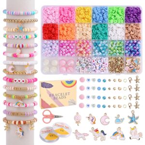 Satmarhz Unicorn Bracelet Making Kit for Girls, Jewellery Making Kit for Kids DIY Bead Set Making, Toys for Girls Age 6-12 Years Old Multicolor