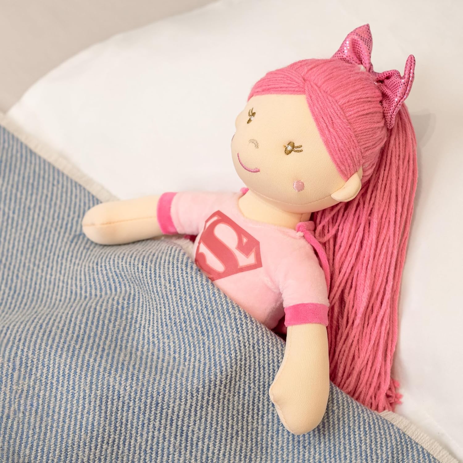 Mirada Super Girl Doll for Baby Girls/Kids | Washable & Super Soft Fabric Body | Stuffed Plush - 38cm - Image 2