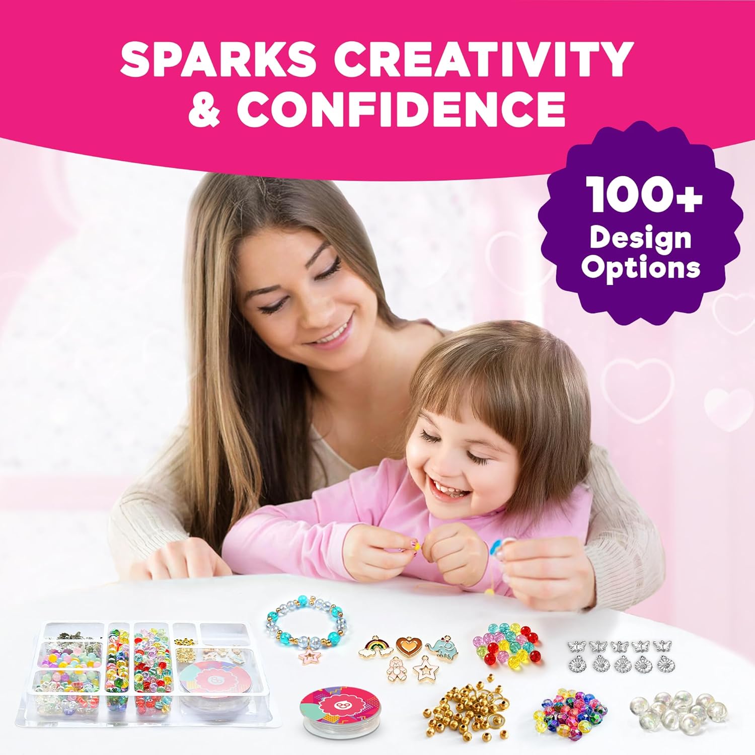 EINSTEIN BOX Bracelet Making Set for Girls 6 to 14 Years Olds with Beads & Charms | Toys & Birthday Gift Ideas for Girls 6,7,8,9,10,11,12,13,14 Years Old | - Image 4